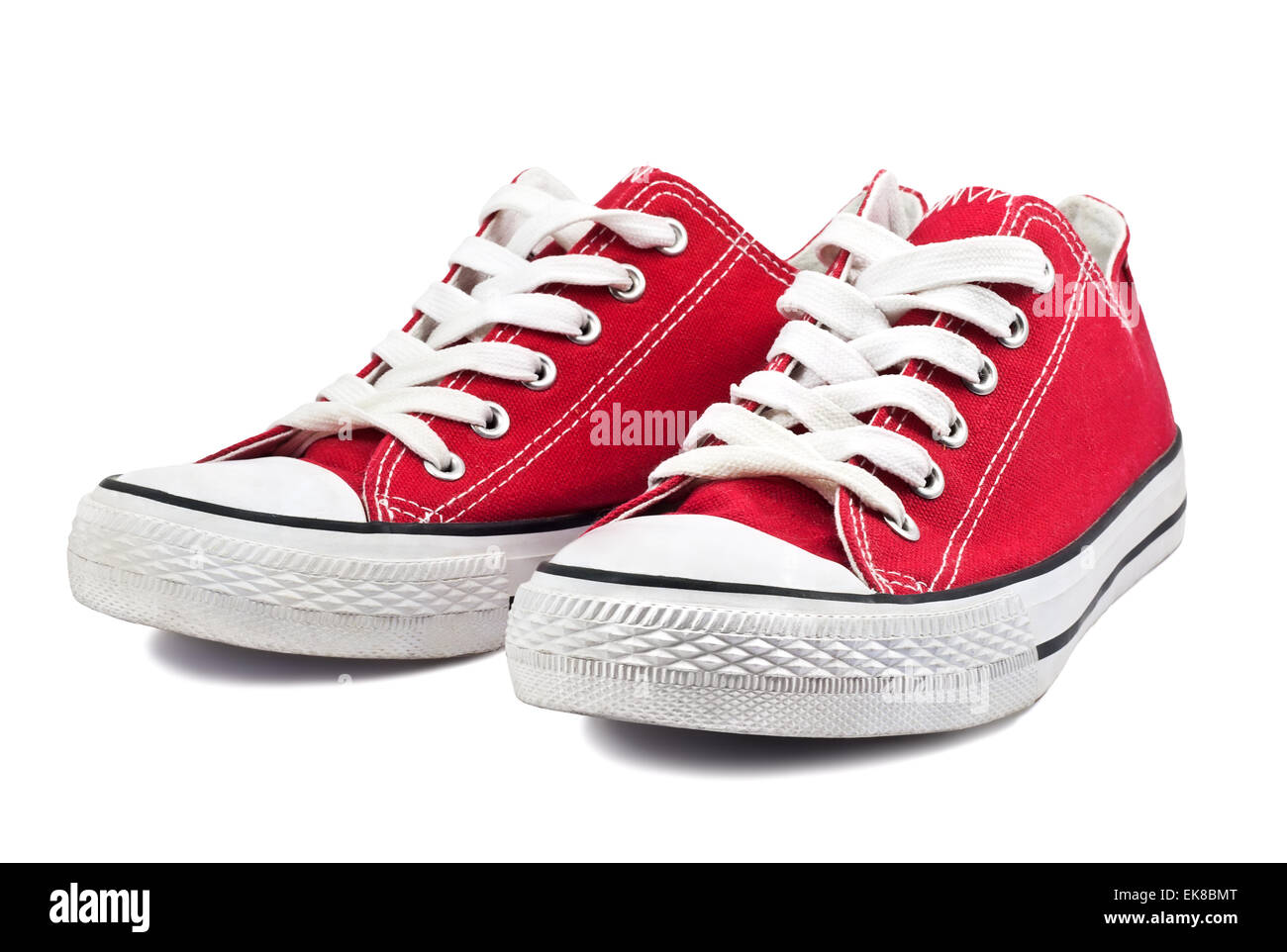 vintage red shoes Stock Photo