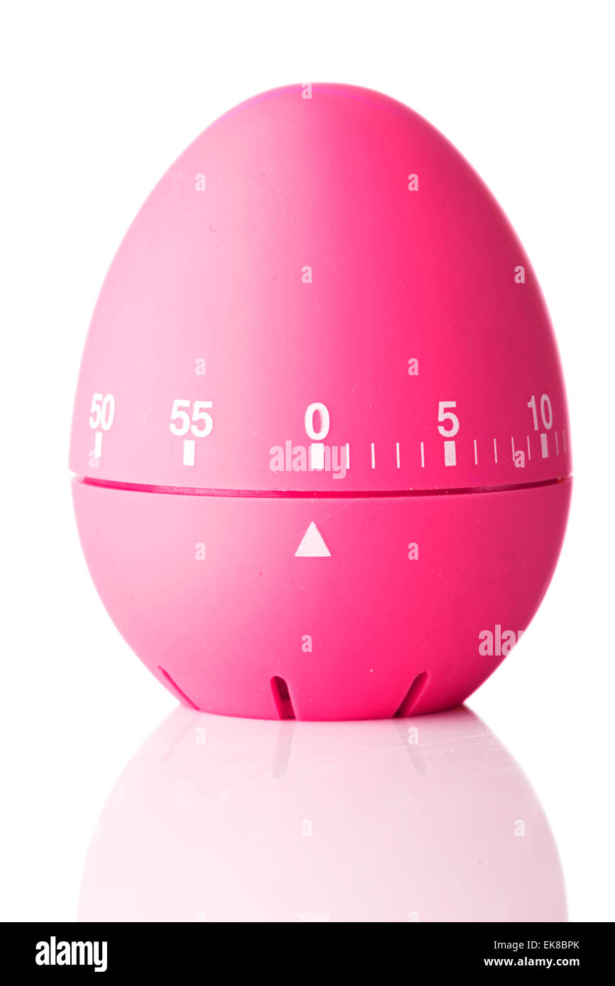 Pink egg timer Stock Photo