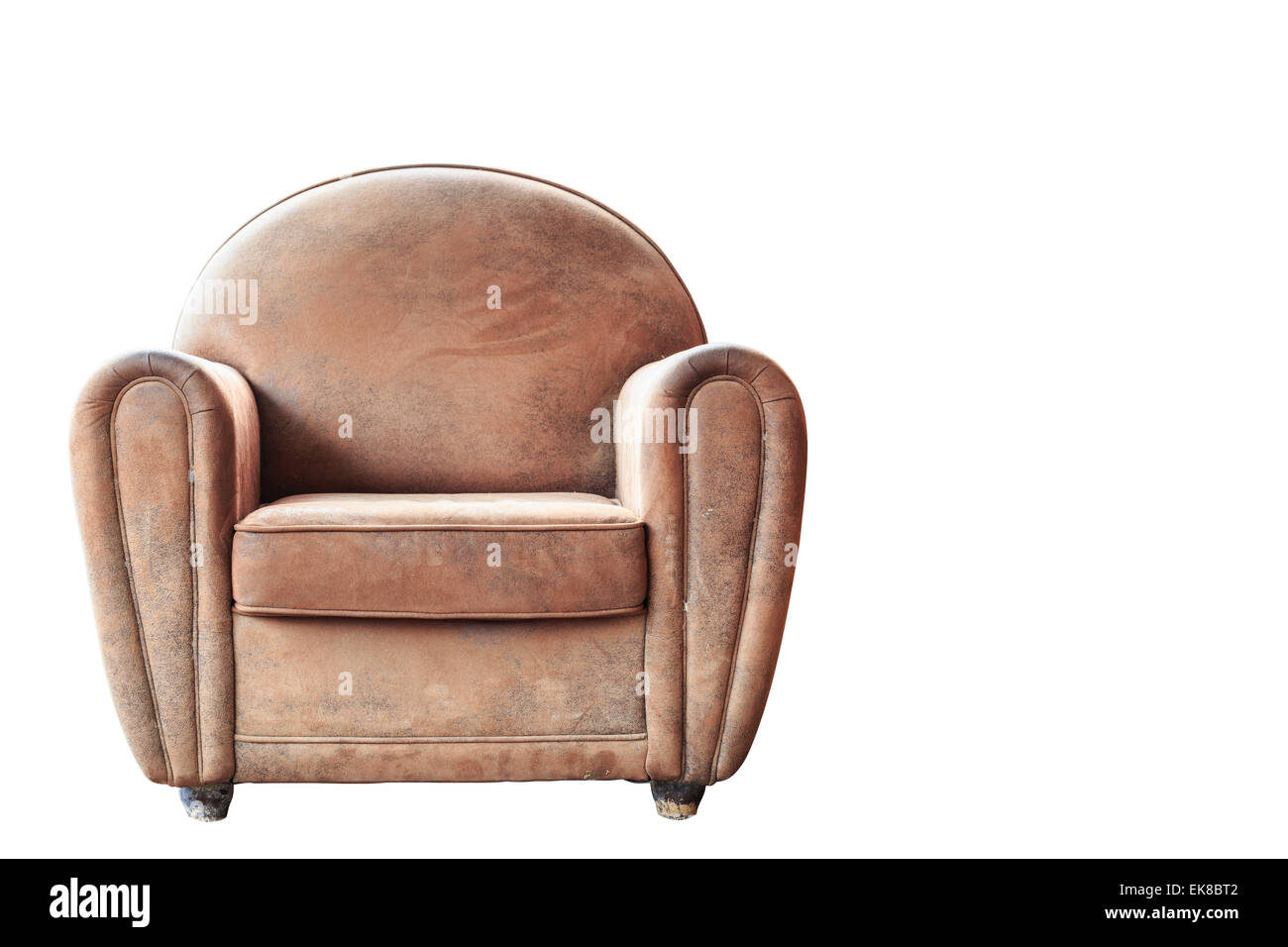 vintage brown armchair Stock Photo