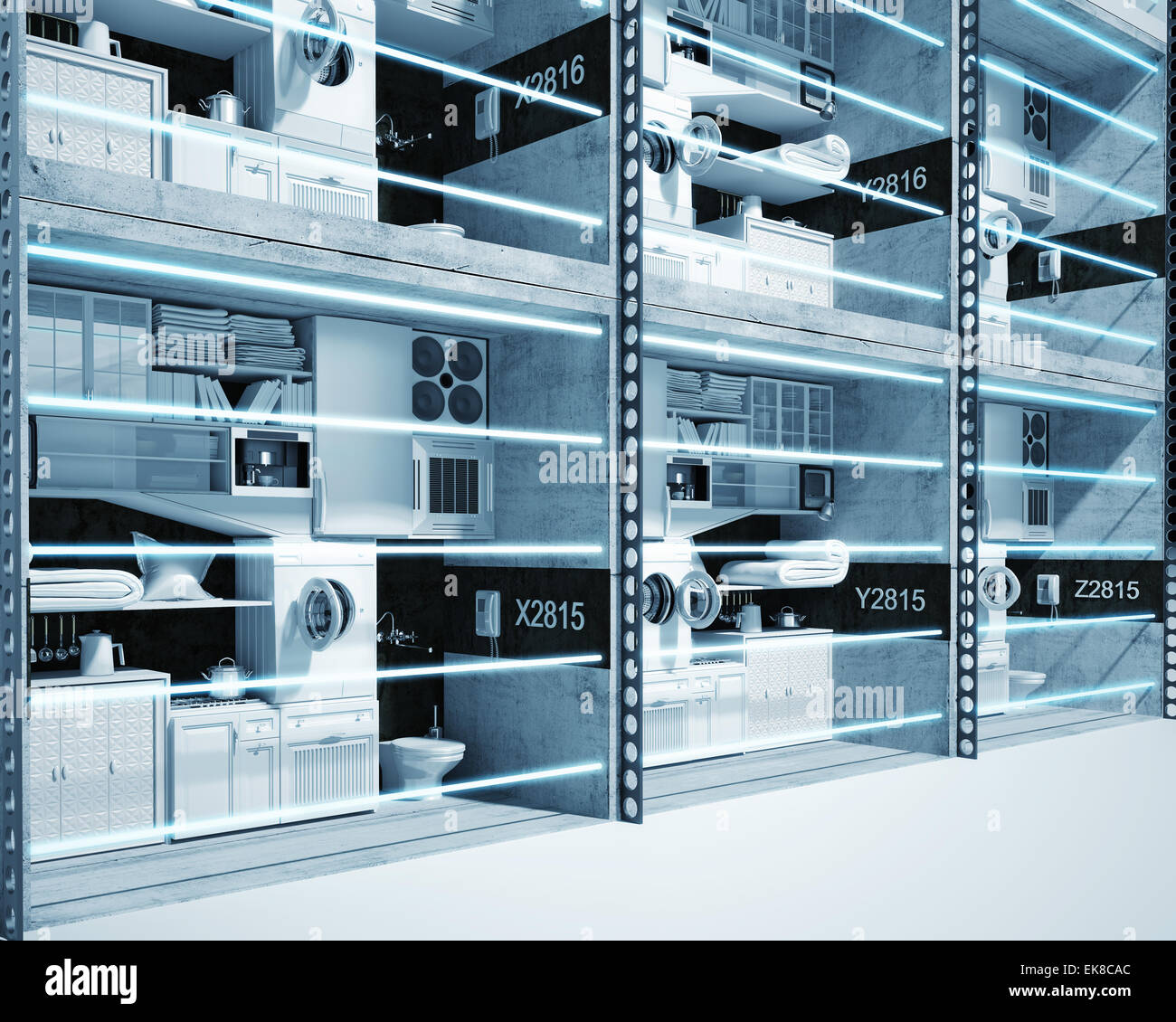 futuristic prison Stock Photo