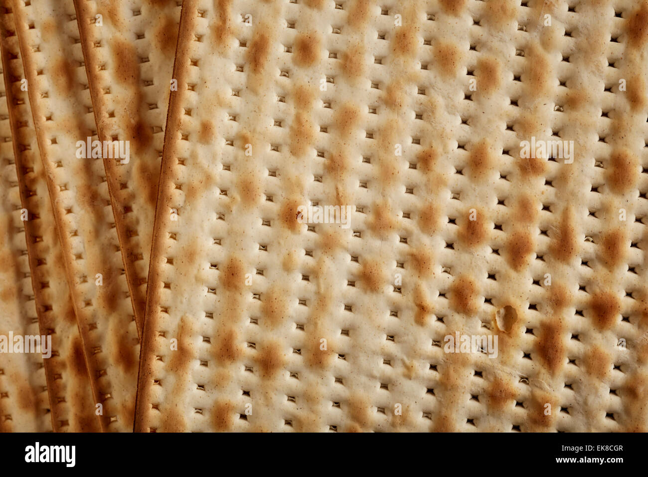 Matzo, the traditional cracker bread for the passover holidays Stock