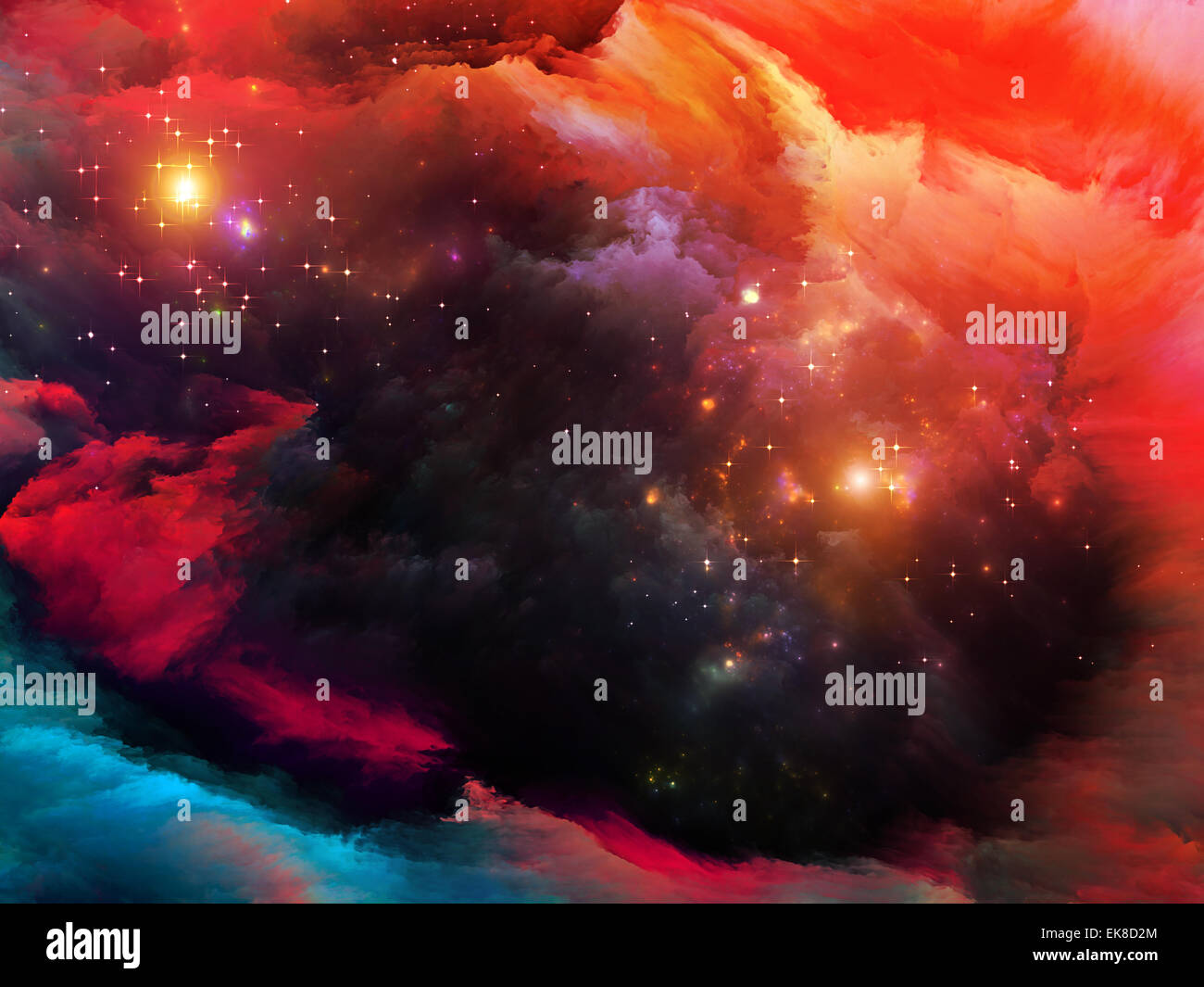 Fractal Paint Abstraction Stock Photo