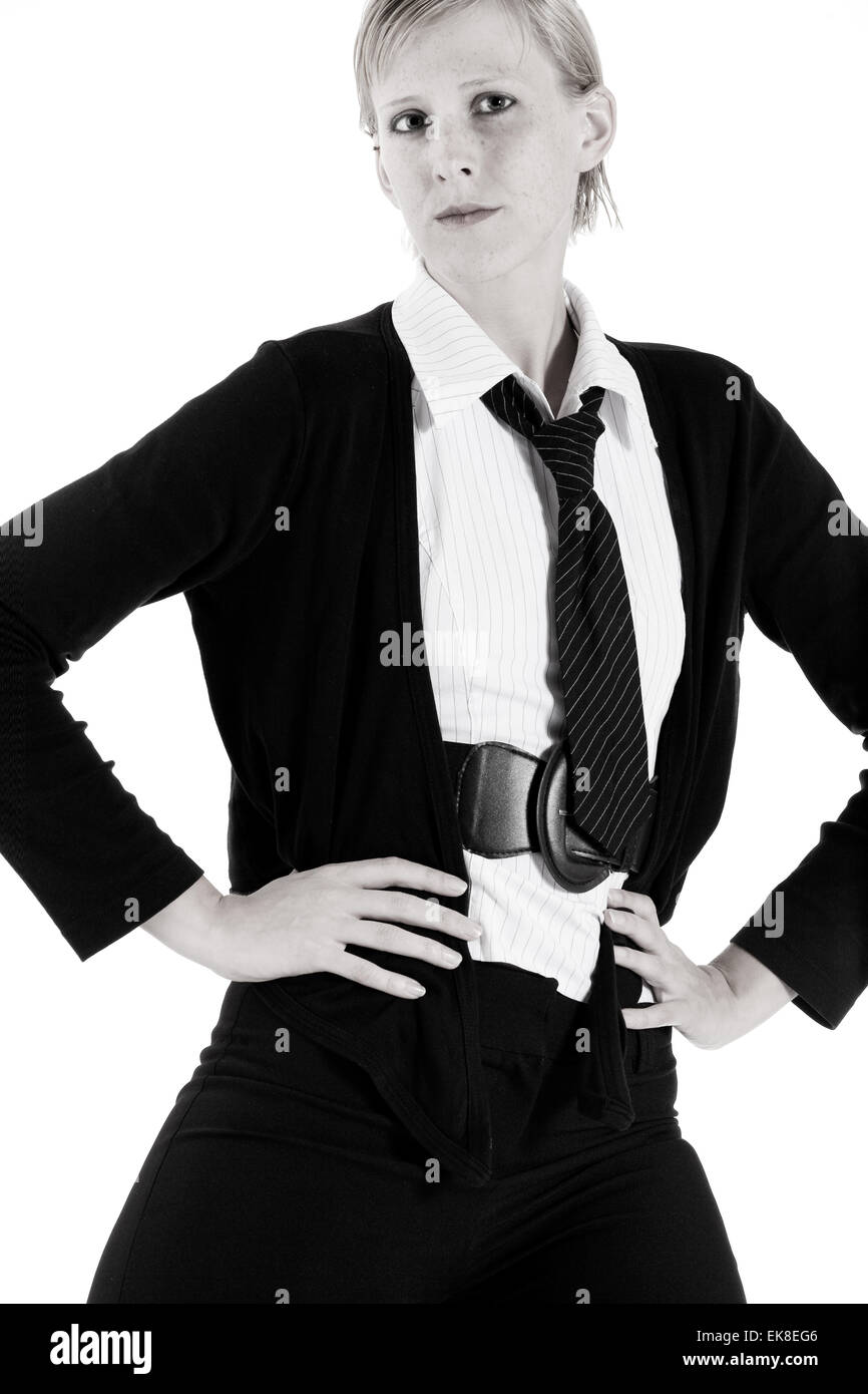 Business woman standing Stock Photo - Alamy