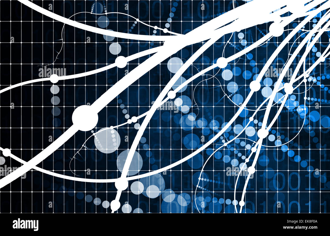 Abstract illustration technical data nodes hi-res stock photography and ...