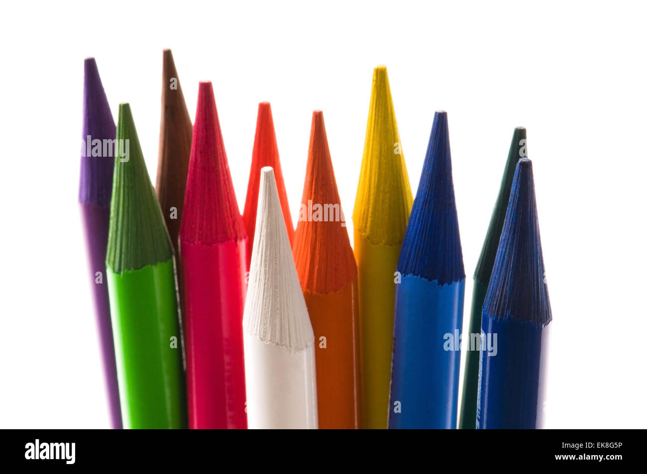 Collection of colorful pencils Stock Photo - Alamy