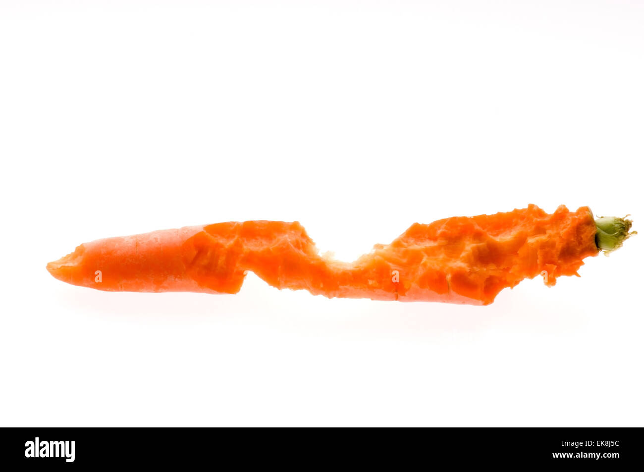 Bite out of a fresh carrot Stock Photo