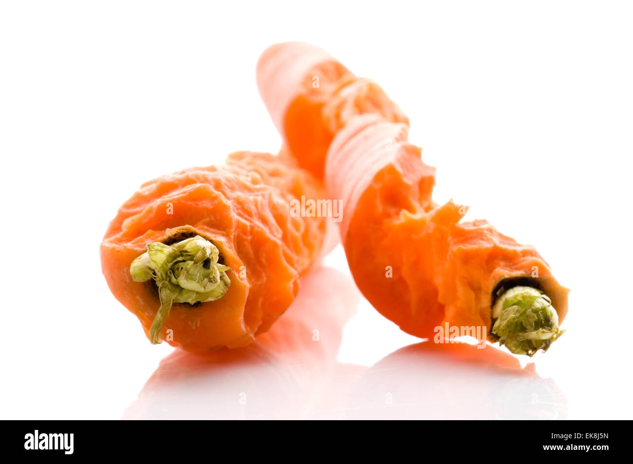 Bite out of a fresh carrot Stock Photo