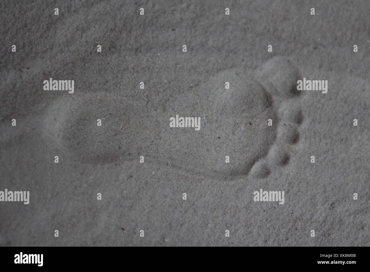 Footstep in the Sand Stock Photo