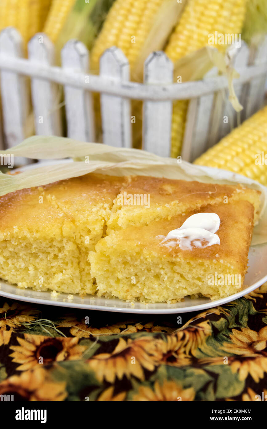 fresh oven baked loaf of cornbread Stock Photo Alamy