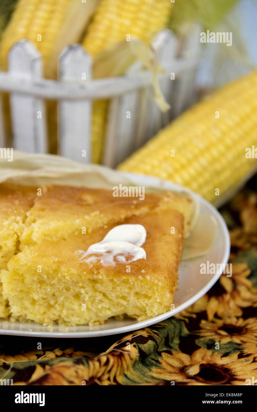 fresh oven baked loaf of cornbread Stock Photo Alamy