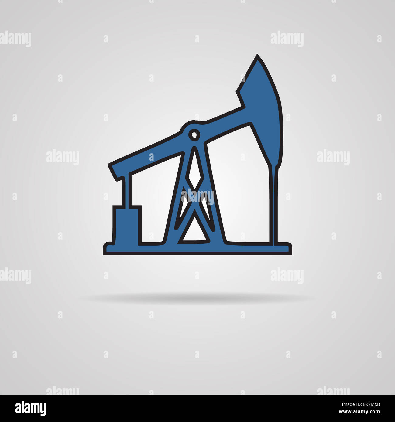Oil rig vector icon Stock Photo - Alamy