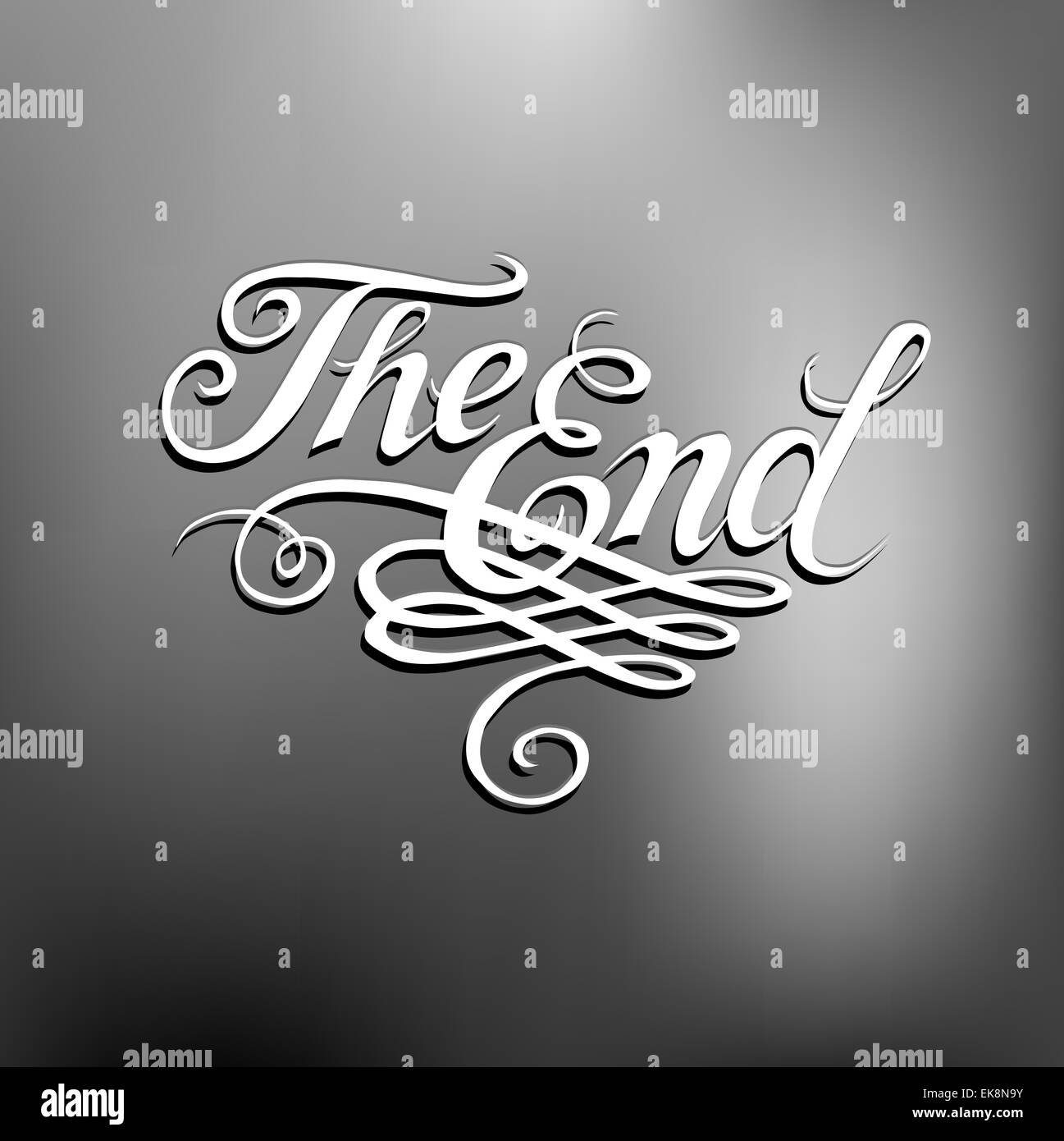 Beautiful movie ending typography "The End Stock Photo Alamy