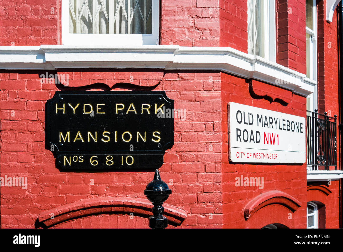 Hyde Park mansions on Old Marylebone road -  London Stock Photo