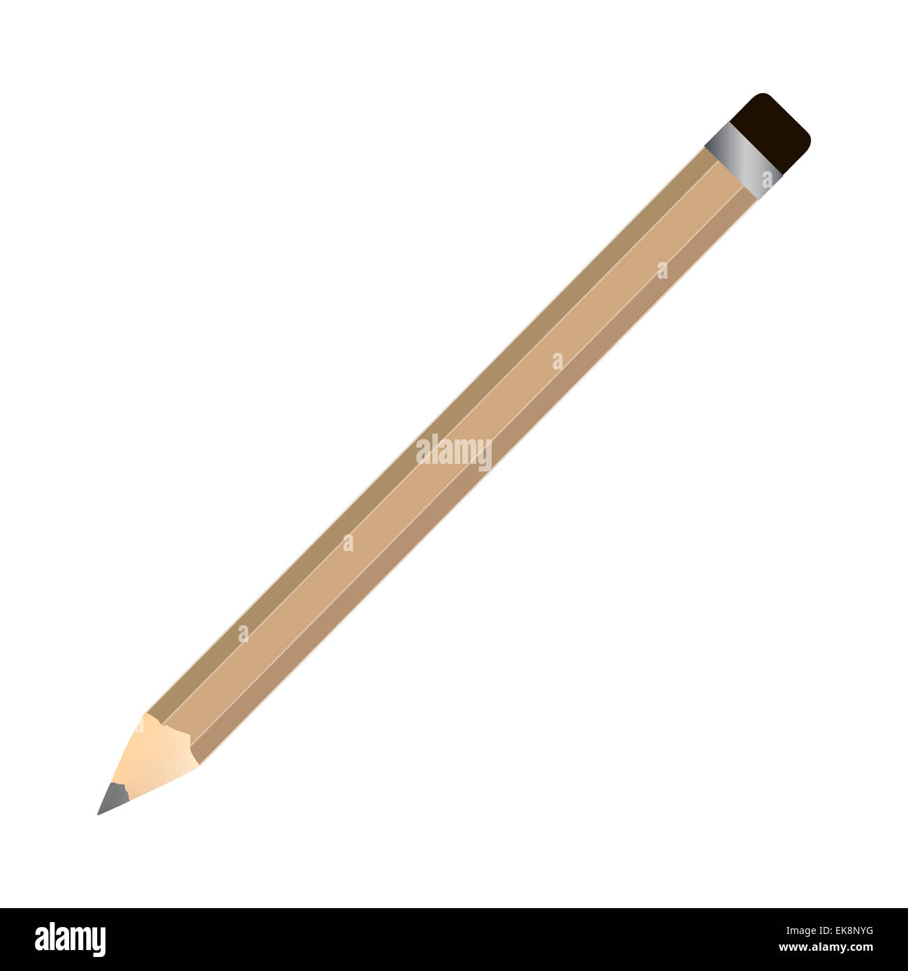 Realistic yellow pencil icon. Vector illustration Stock Photo - Alamy