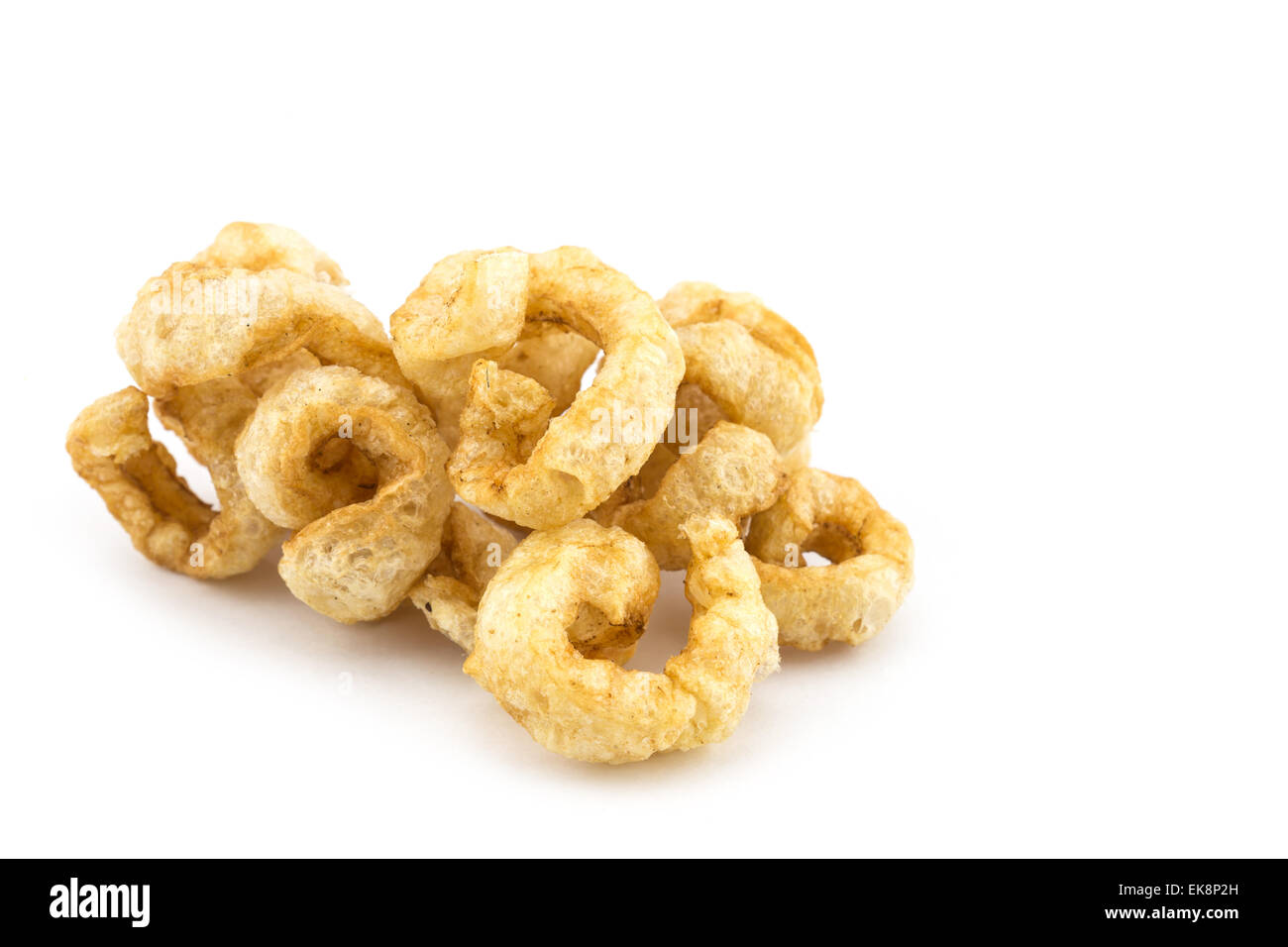 Pork snack, Tha ifood isolated on white background Stock Photo