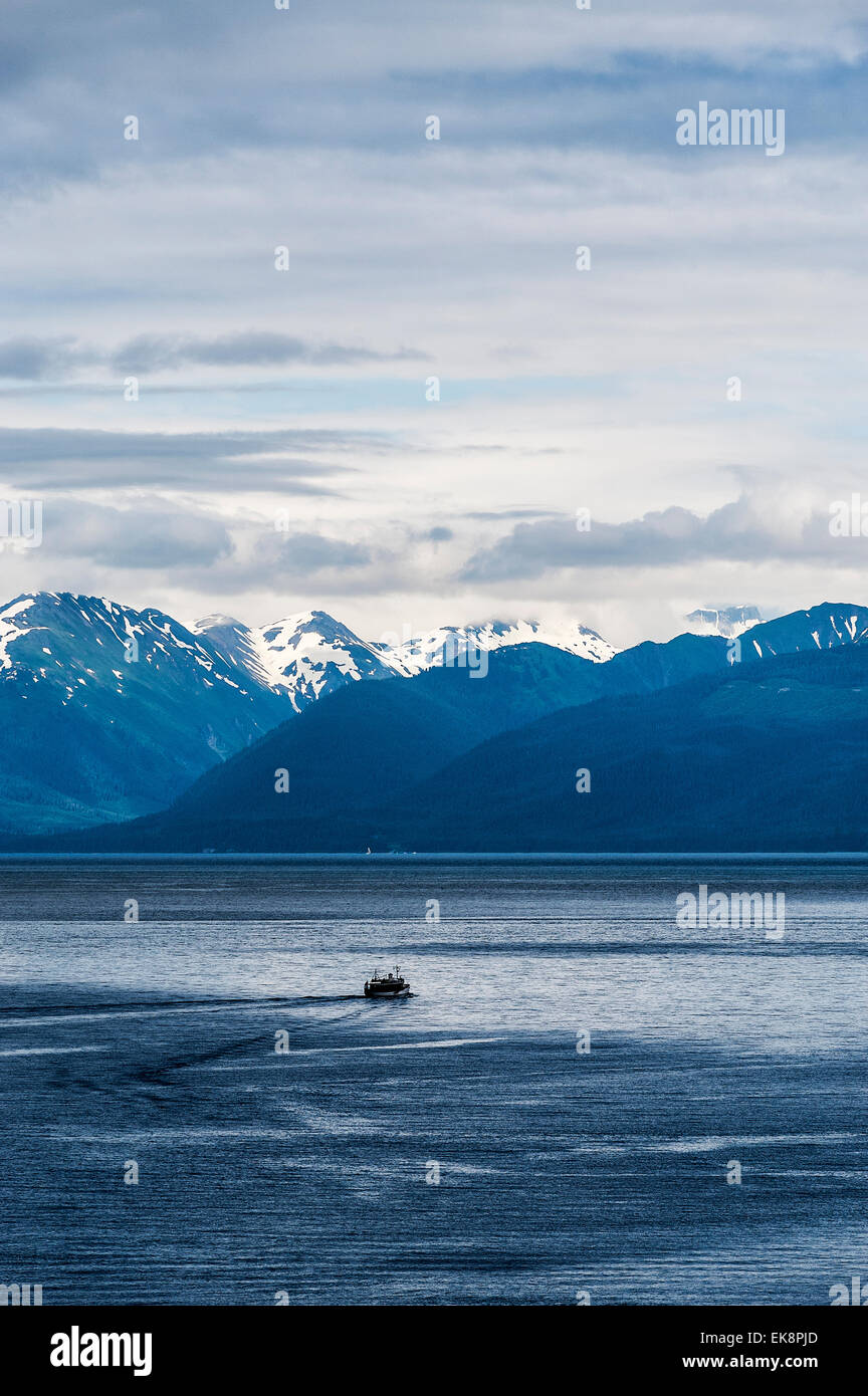 Small commercial fishing boat, Chichagof Island, Icy Strait, Alaska, USA Stock Photo
