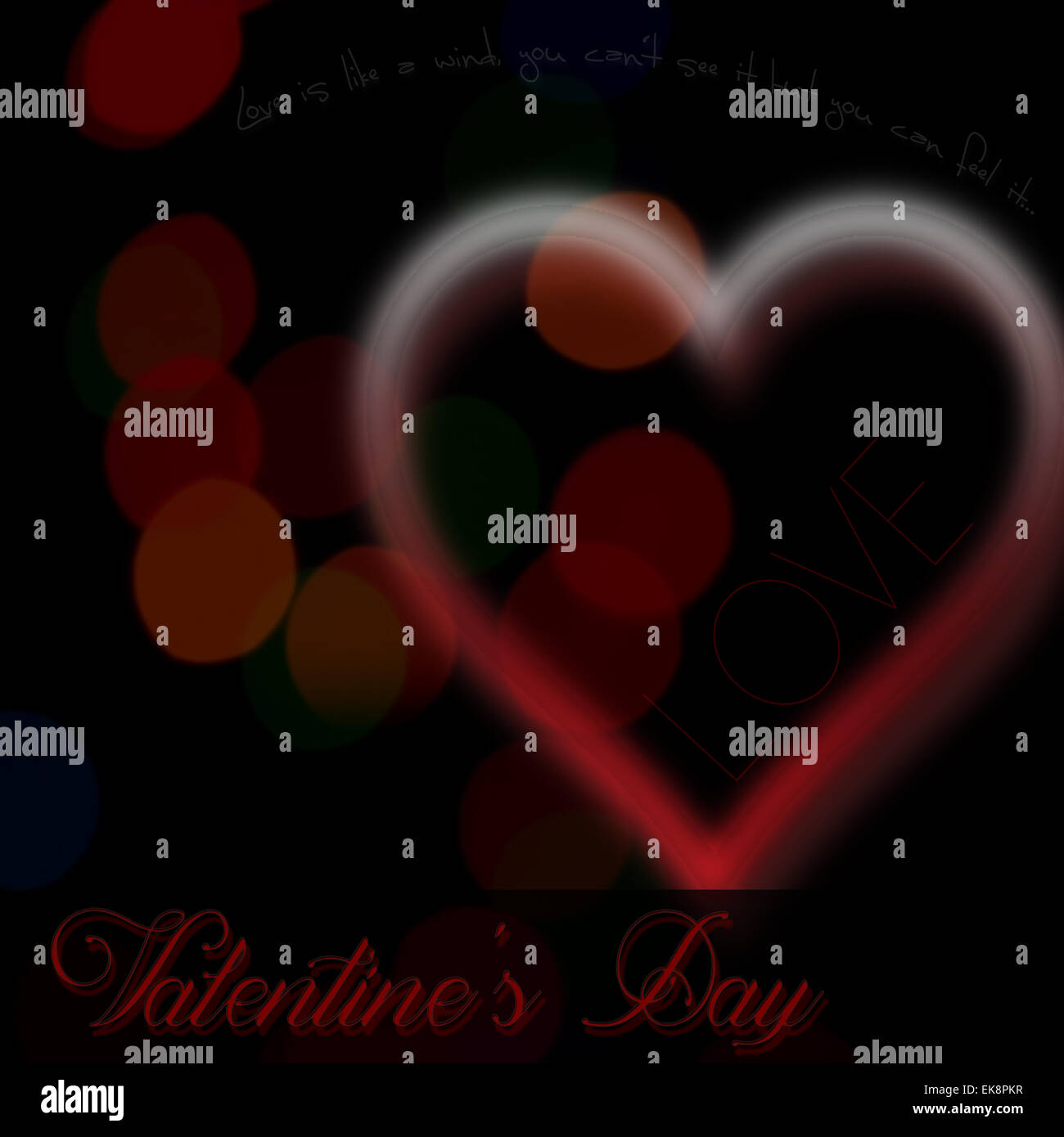 Valentines Day bokeh heart Stock Photo - Alamy