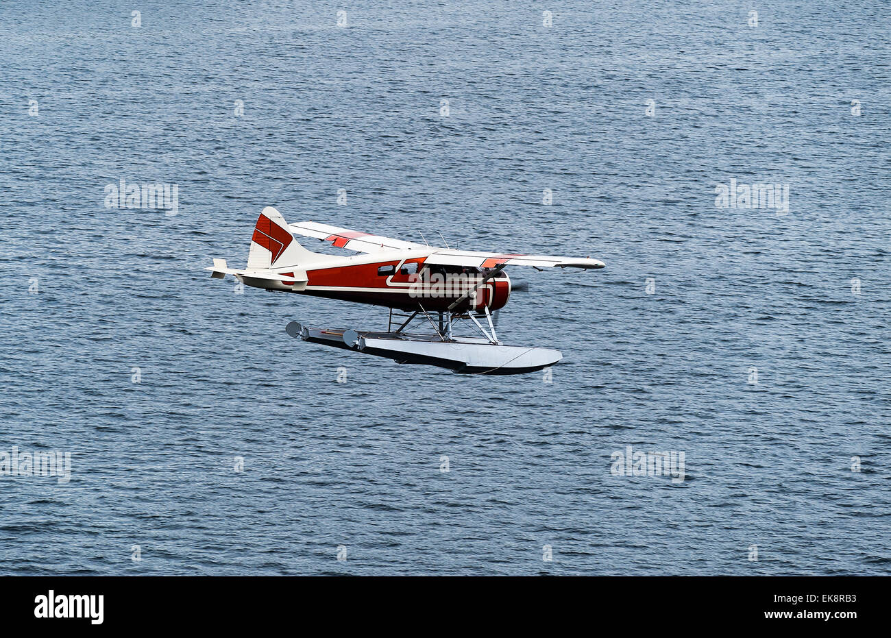 Floatplane preparing to land, Ketchikan, Alaska, USA Stock Photo
