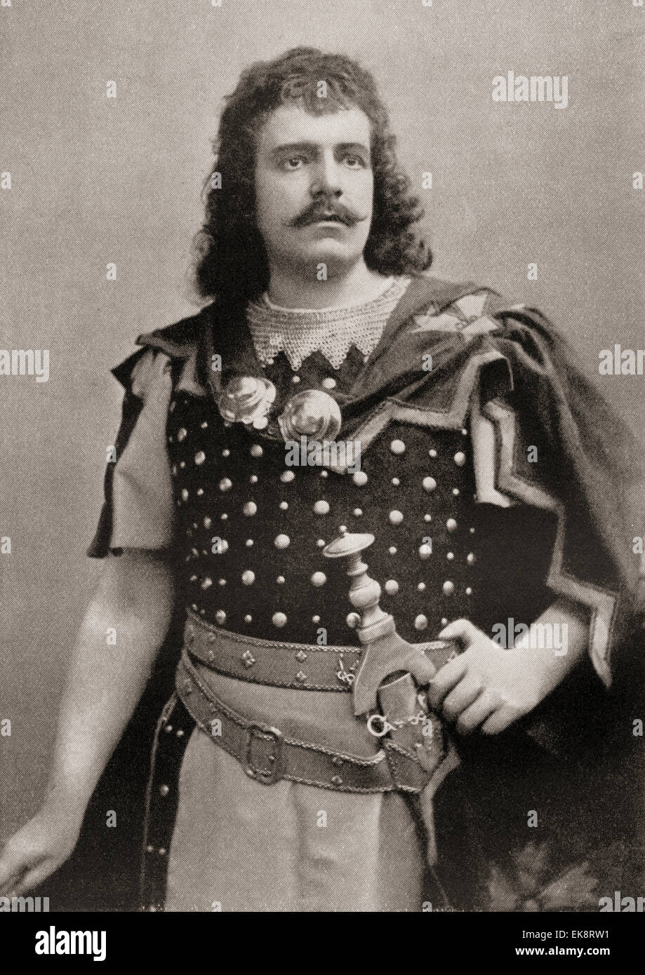 Jean de Reszke,  1850 – 1925.  Polish tenor. Seen here in the role of Tristan. Stock Photo