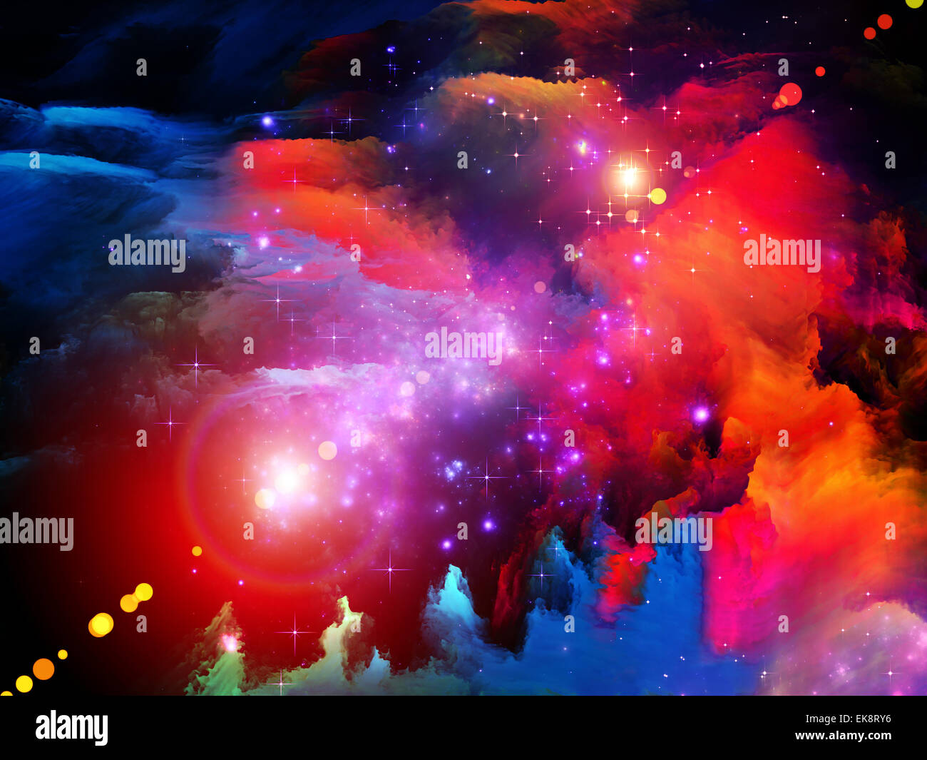 Fractal Paint Arrangement Stock Photo