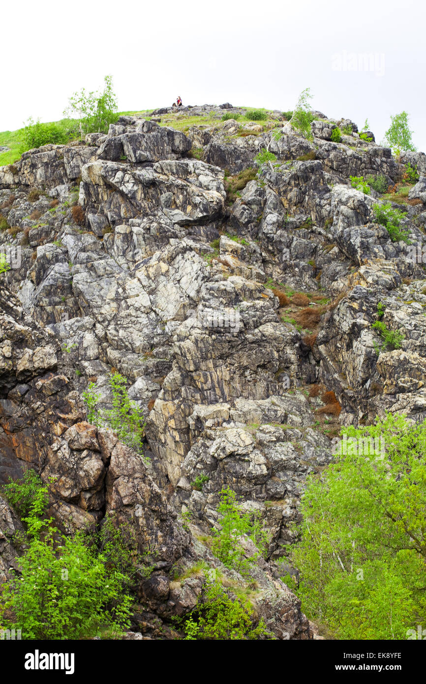 Rock at background the sky Stock Photo - Alamy