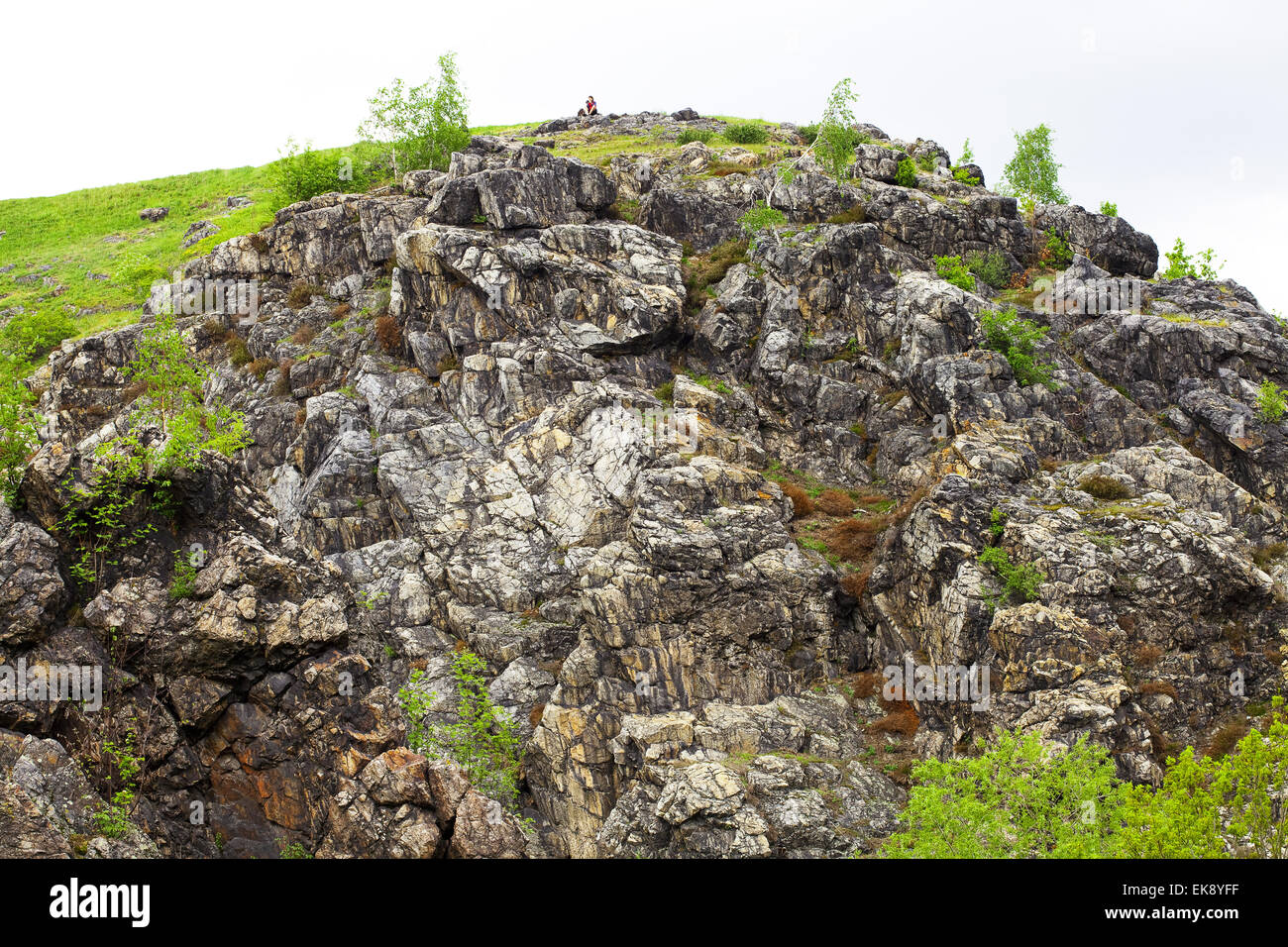 Rock at background the sky Stock Photo - Alamy