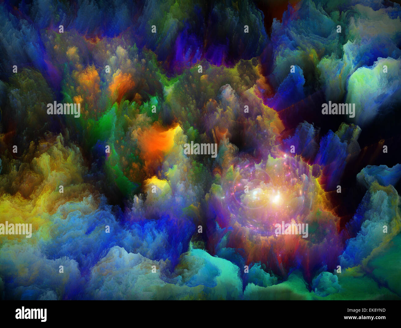 Digital Bloom Abstraction Stock Photo