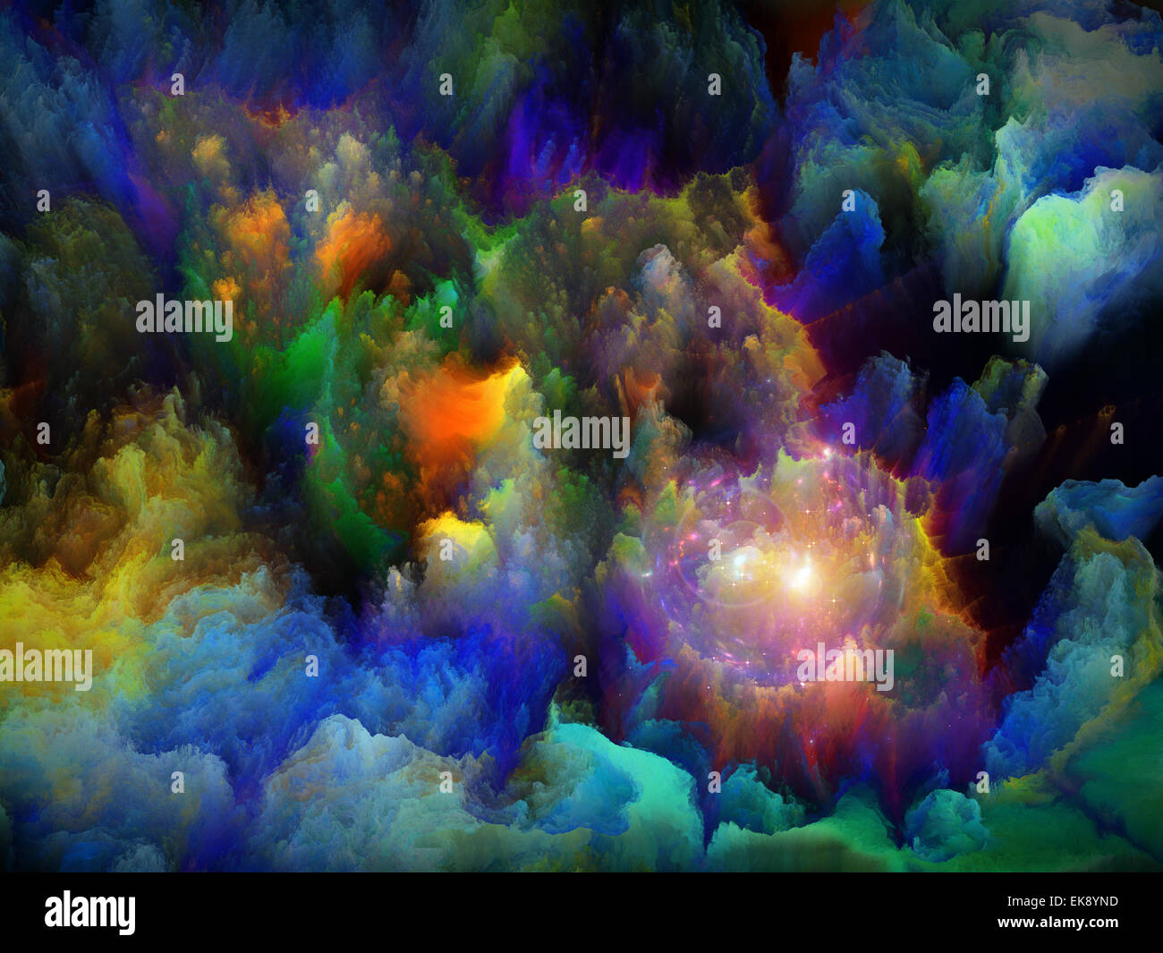 Digital Bloom Abstraction Stock Photo - Alamy