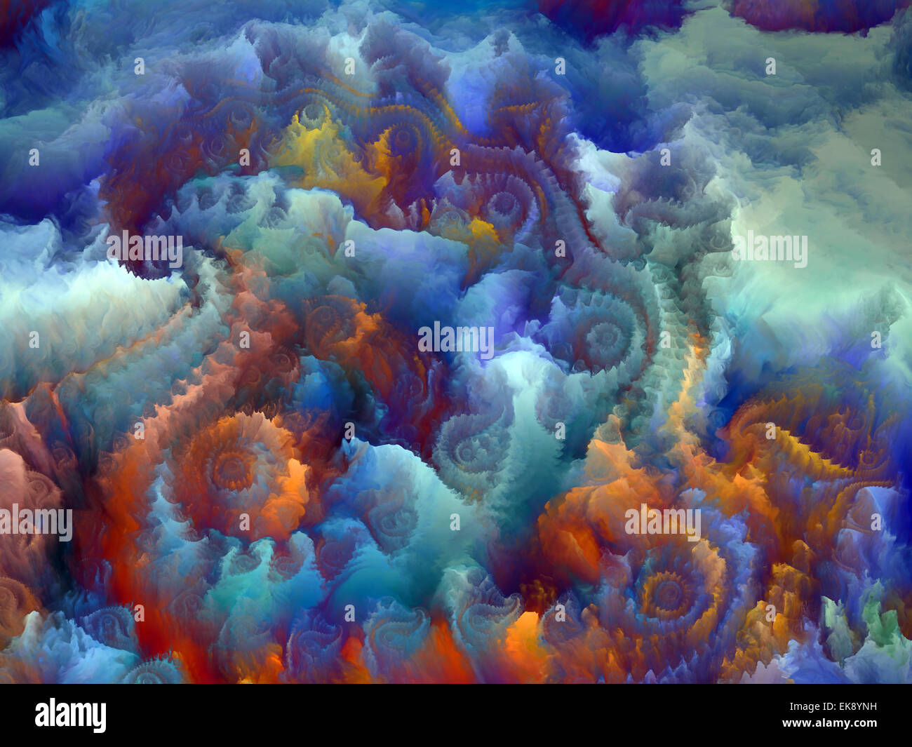 Depth of Fractal Turbulence Stock Photo