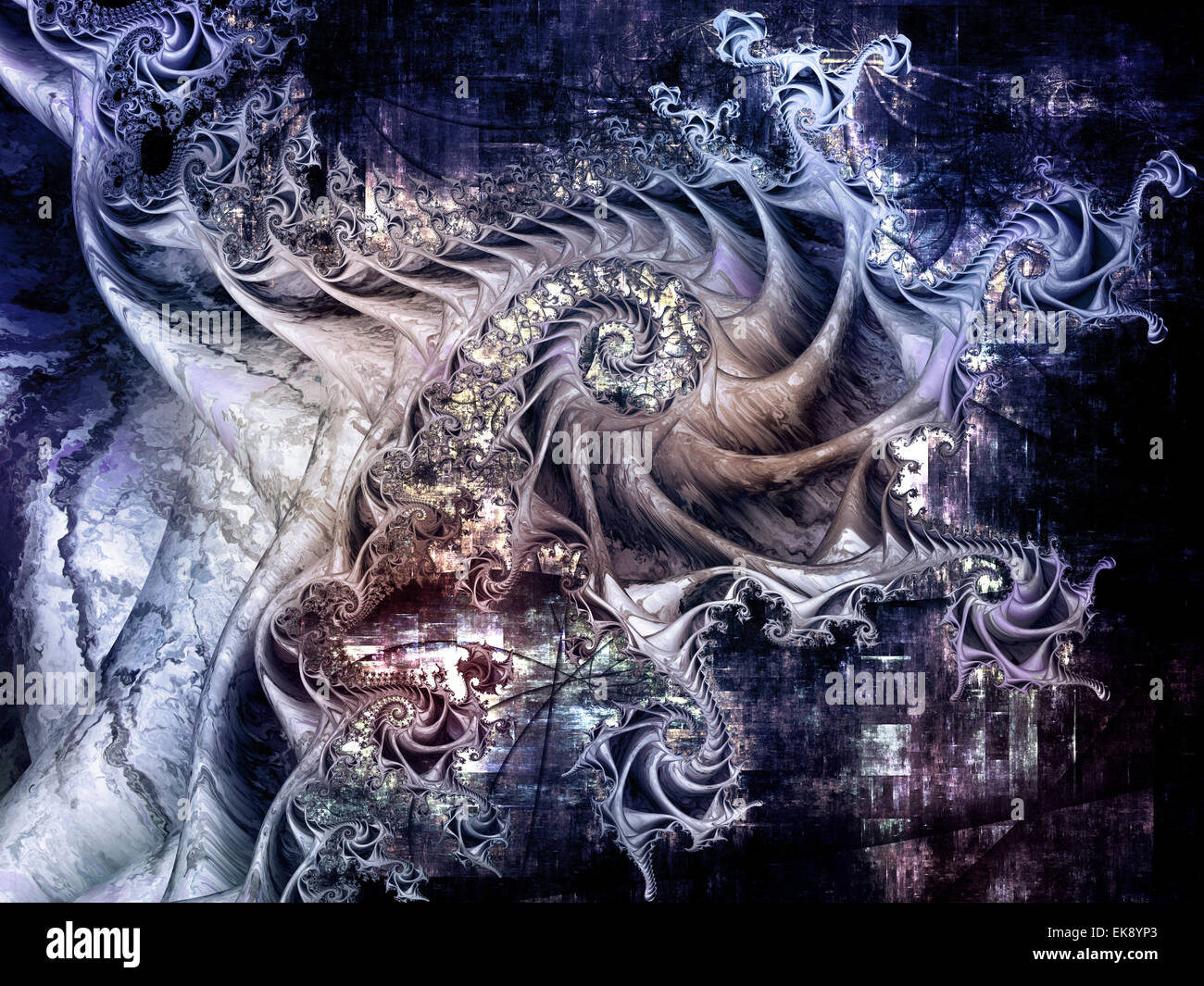 Elements of Fractal Motion Stock Photo