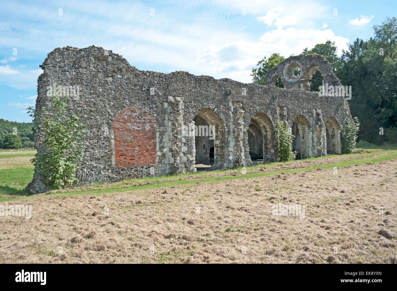 Waverley Abbey, the first Cistercain Abbey in England, Surrey, Stock Photo