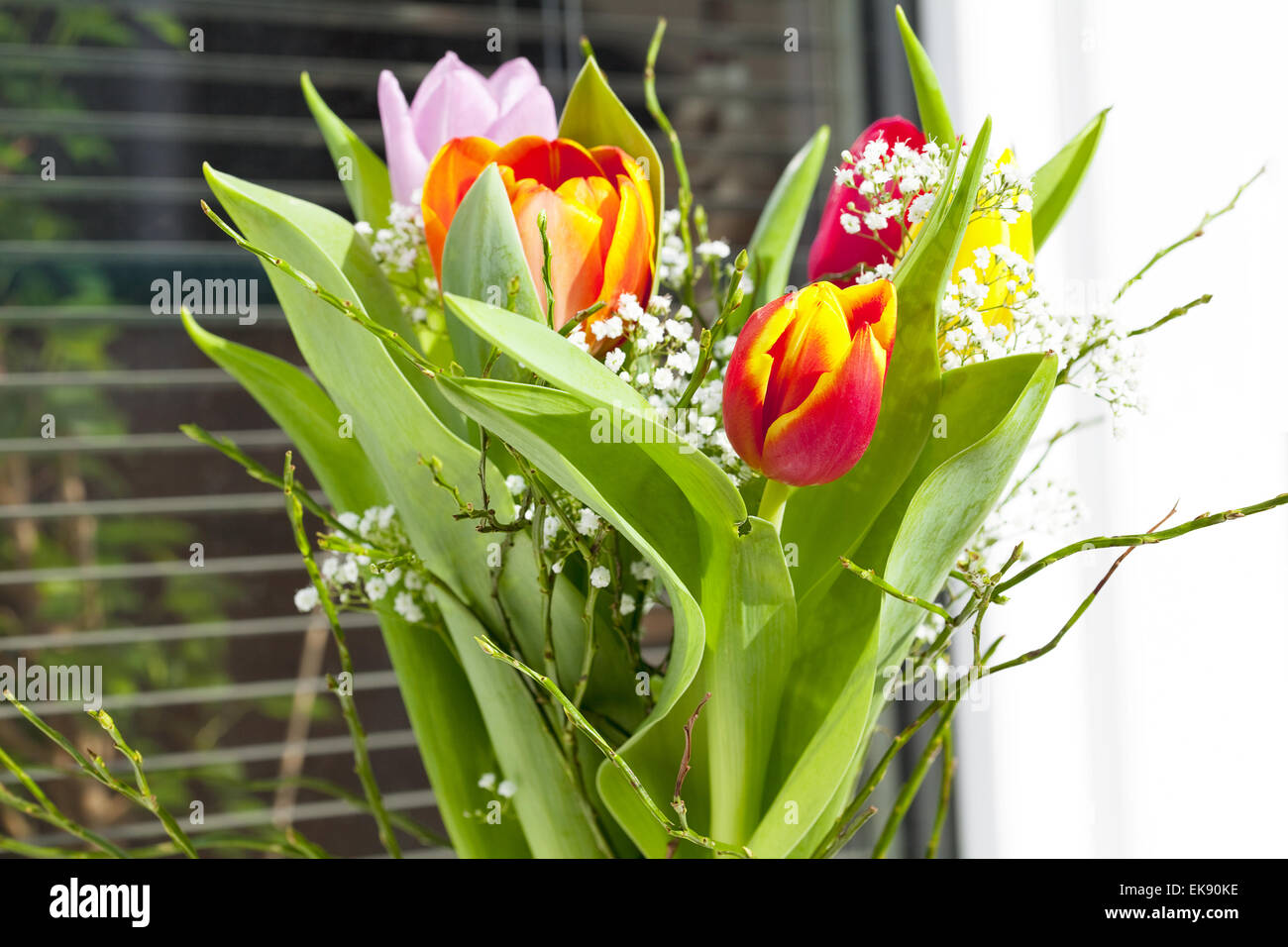 Spring Bouquets a spring bouquet with tulips Stock Photo - Alamy