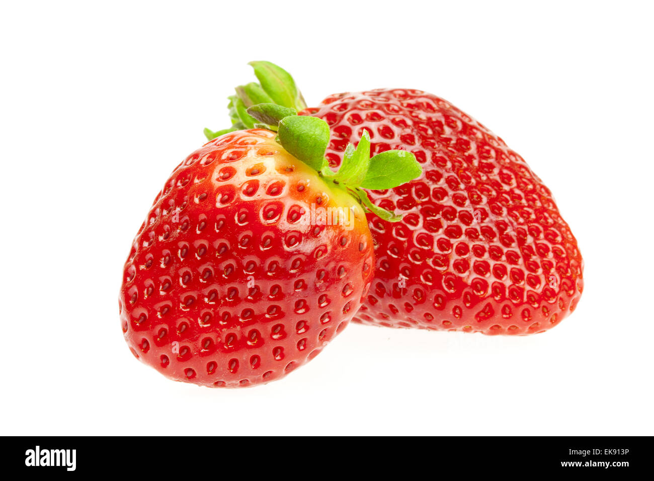 juicy strawberries isolated on white Stock Photo - Alamy