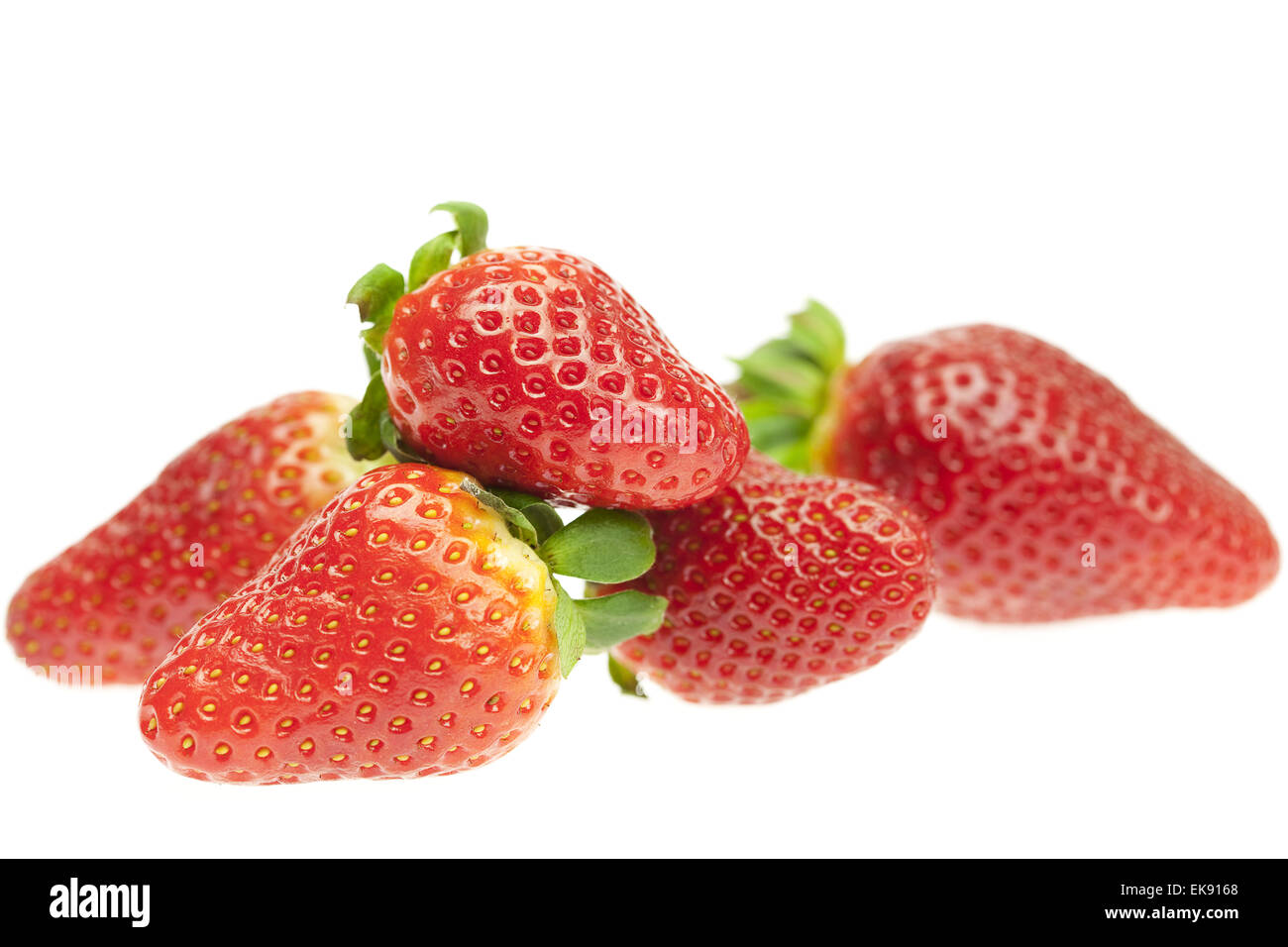 juicy strawberries isolated on white Stock Photo - Alamy