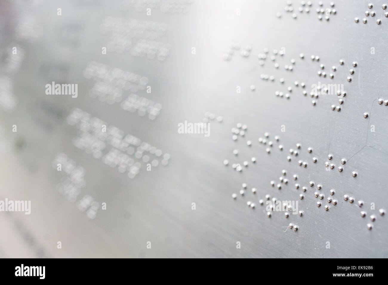 Braille reading bumps found in a park in Hong Kong. Stock Photo
