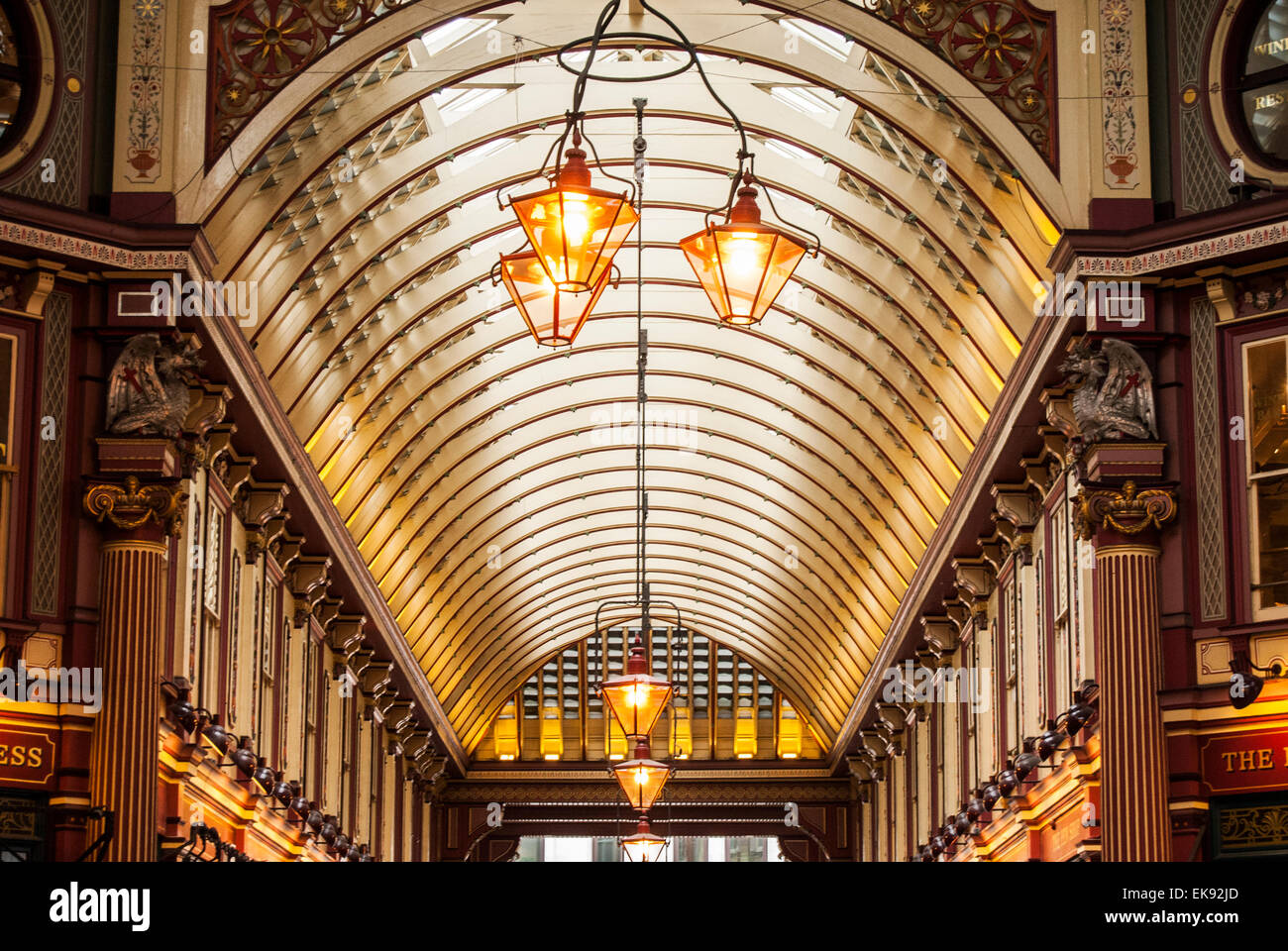 Leadenhall Market - one of the oldest markets in the City of London Stock Photo