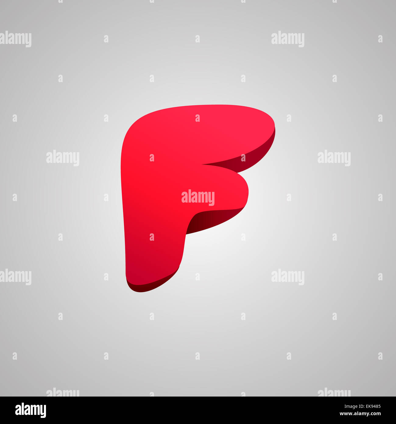 Letter F. Vector comic style font. EPS10 Stock Photo
