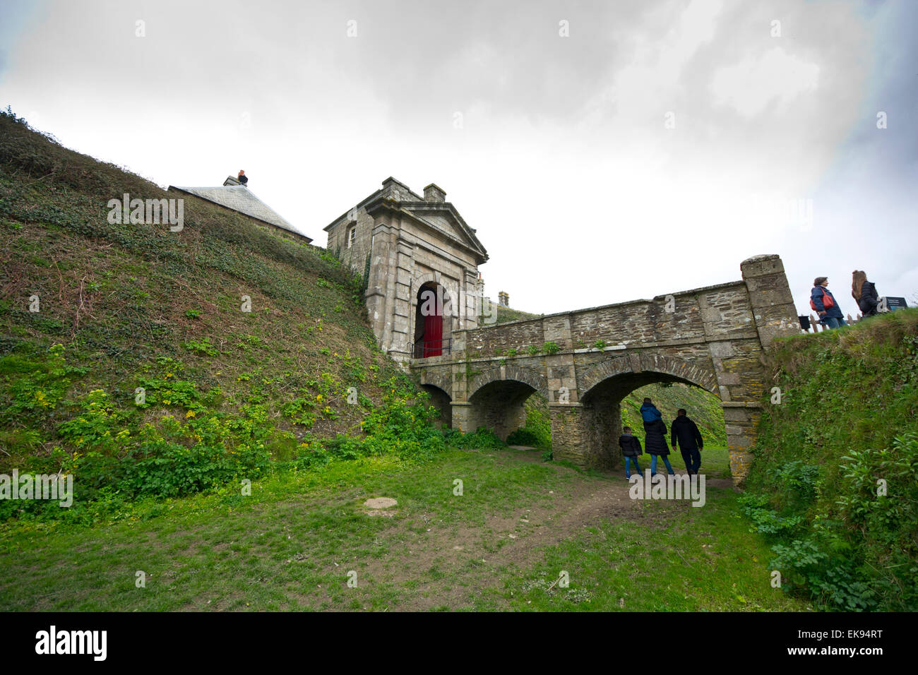 Entrance Pendennis Castle Stock Photo