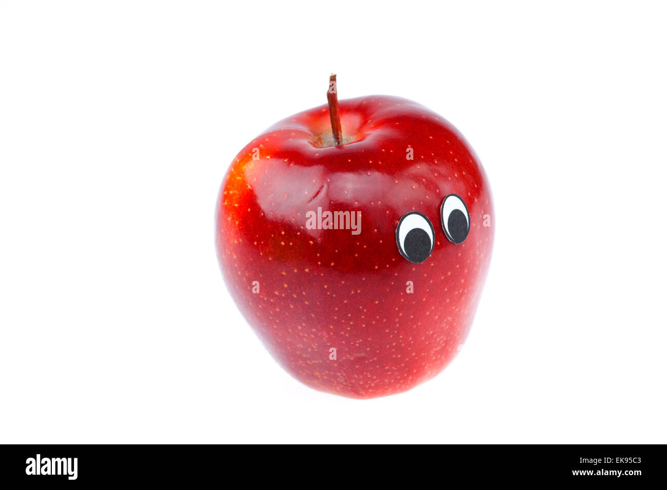 apples with eyes and faces isolated on white Stock Photo - Alamy