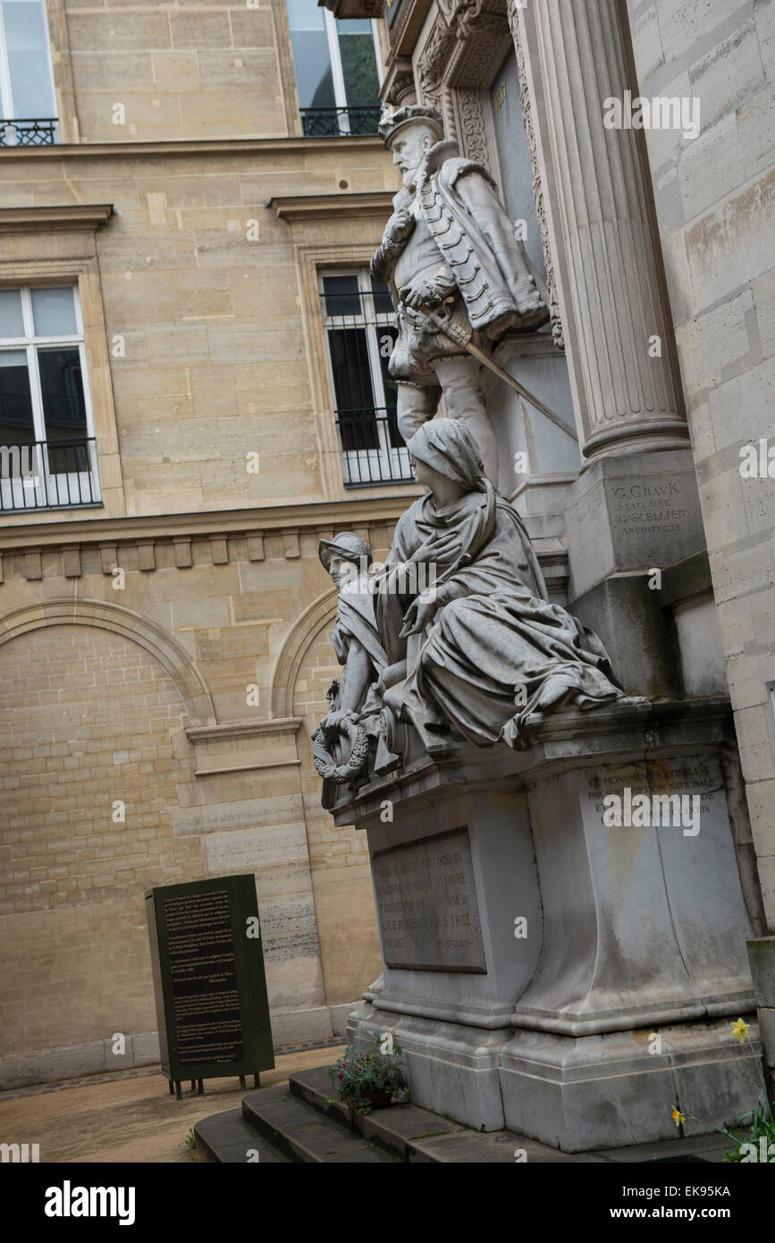 Gaspard de Coligny Statue in Paris, France Europe EU Stock Photo - Alamy