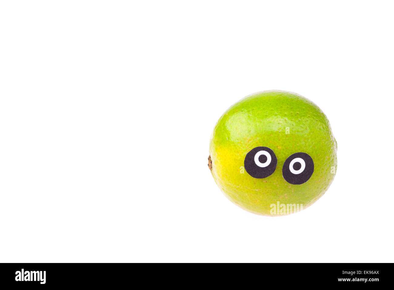 lime with eyes and faces isolated on white Stock Photo Alamy