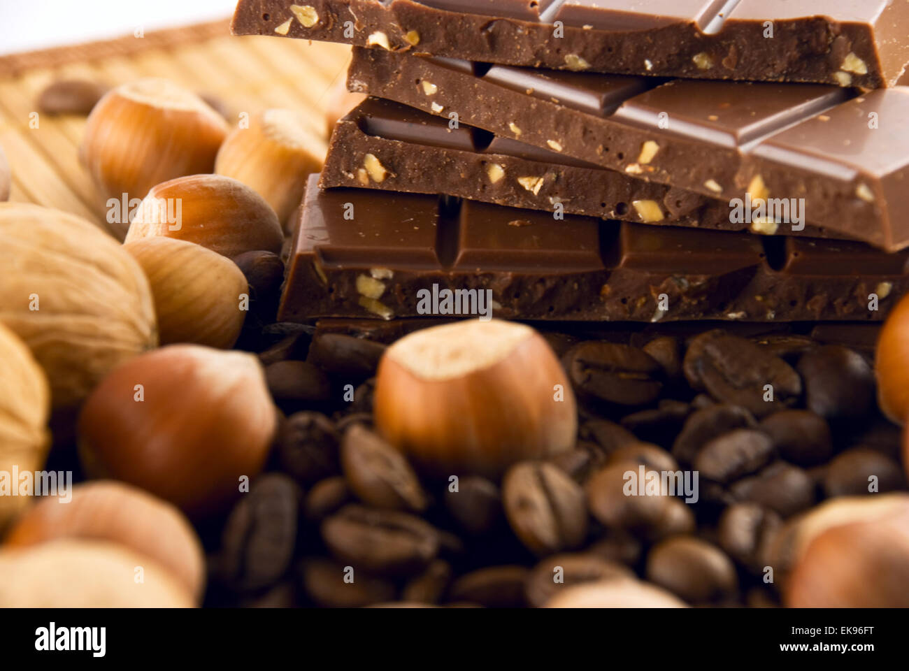 nuts and chocolate Stock Photo - Alamy