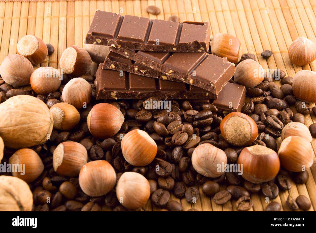 nuts and chocolate Stock Photo - Alamy