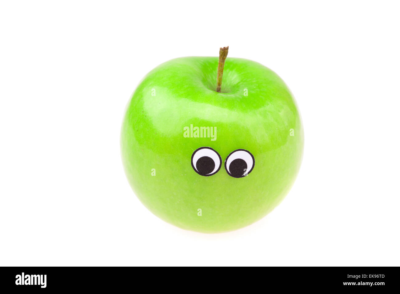 apples with eyes and faces isolated on white Stock Photo - Alamy