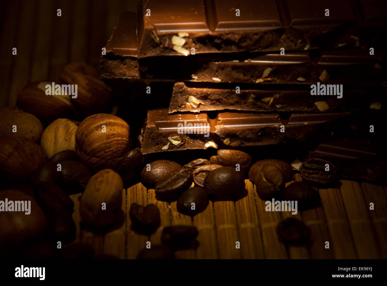 nuts and chocolate Stock Photo - Alamy