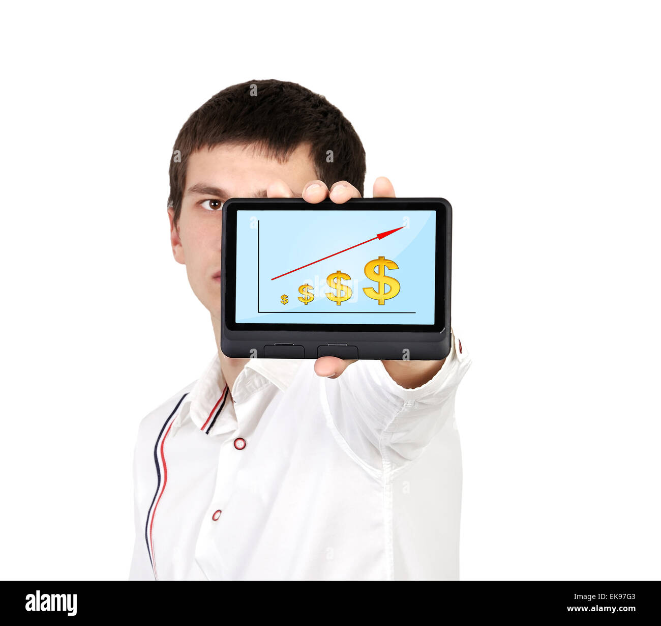 tablet with chart Stock Photo - Alamy