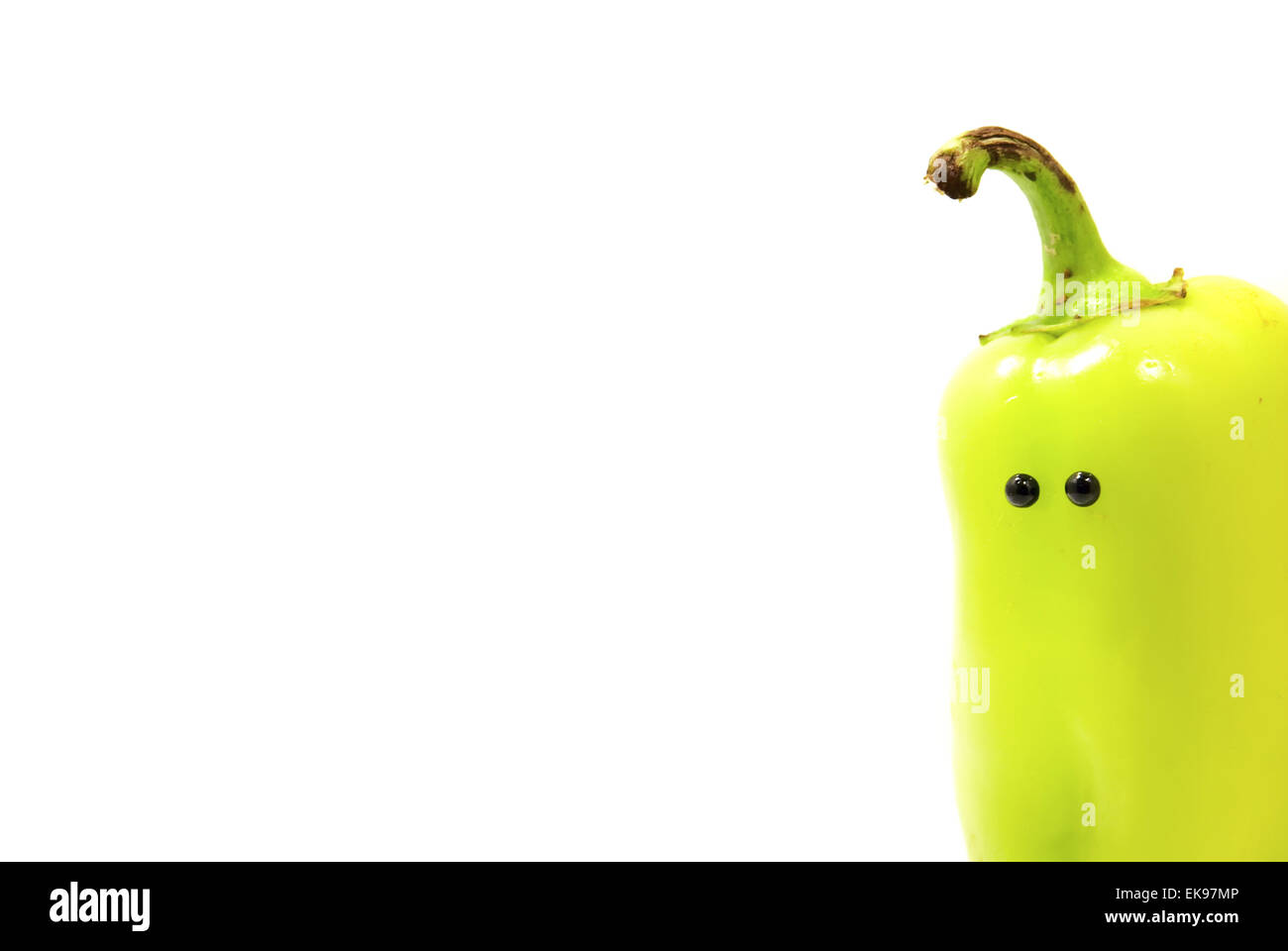 pepper with eyes isolated on white Stock Photo Alamy