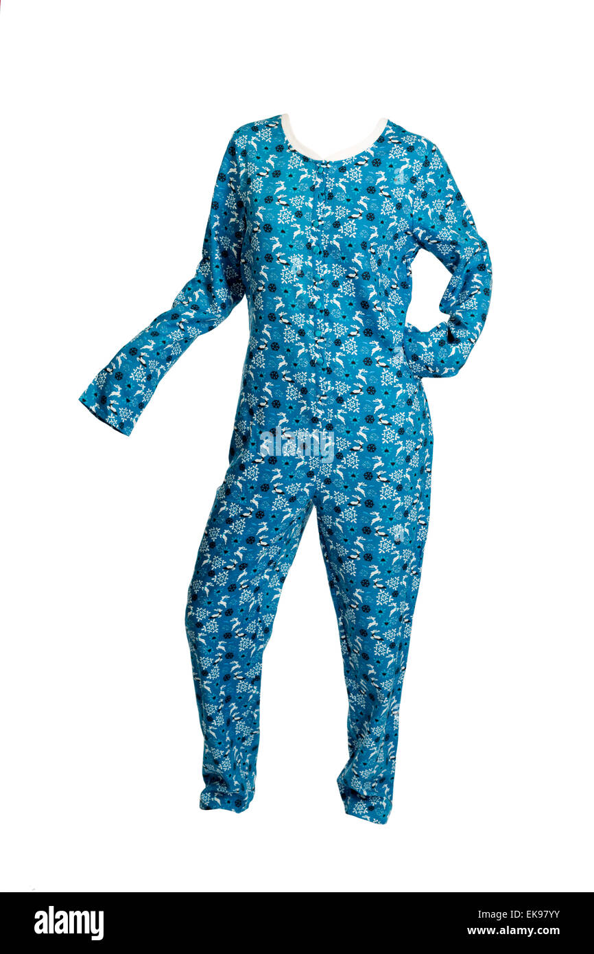 Blue overalls for adults. Isolate on white. Stock Photo