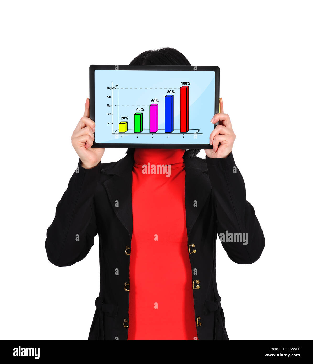 touch pad with chart Stock Photo Alamy