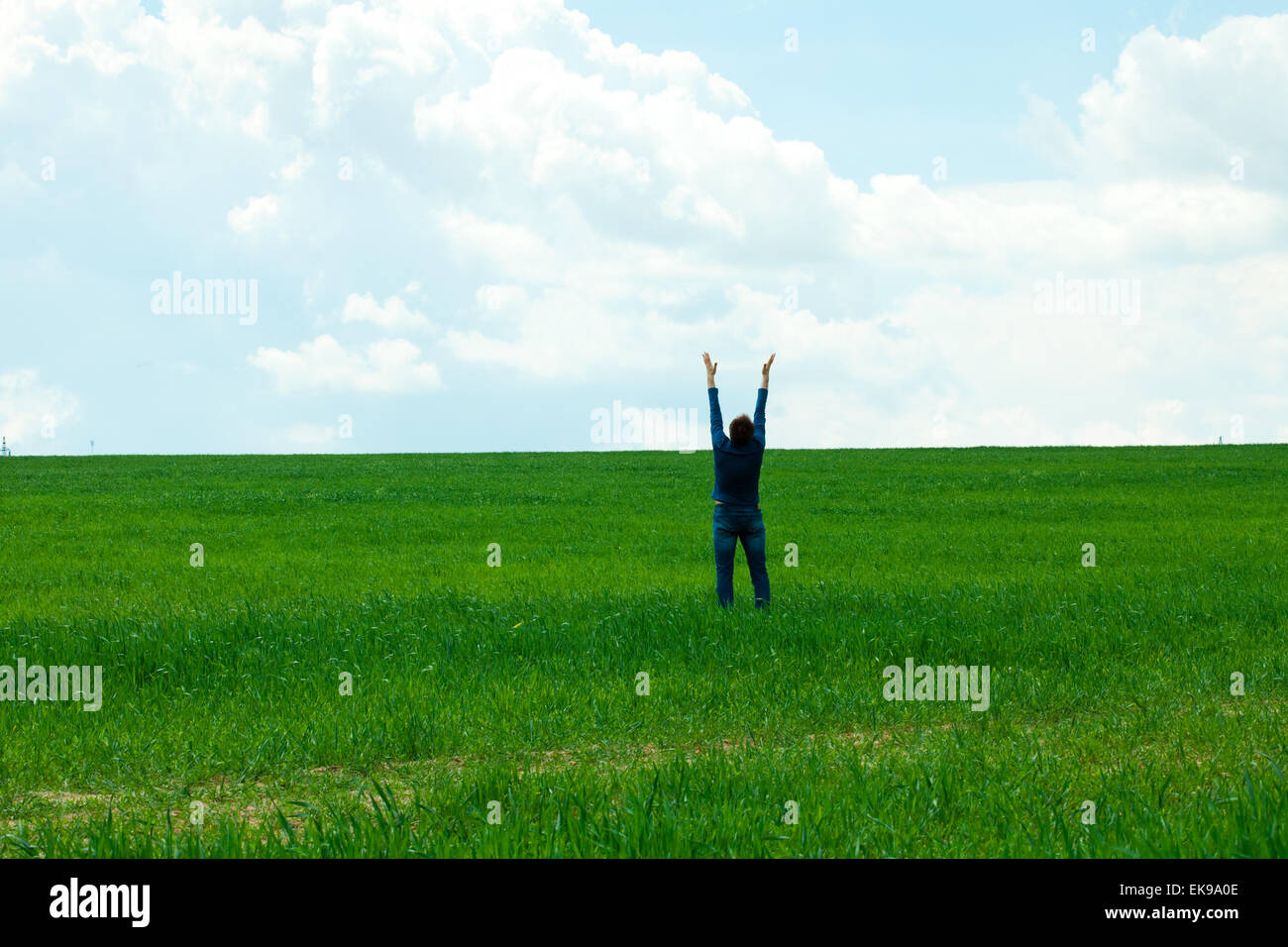 Jumping man leadership freedom hi-res stock photography and images - Alamy